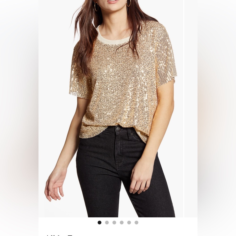 Gold sequin tshirt